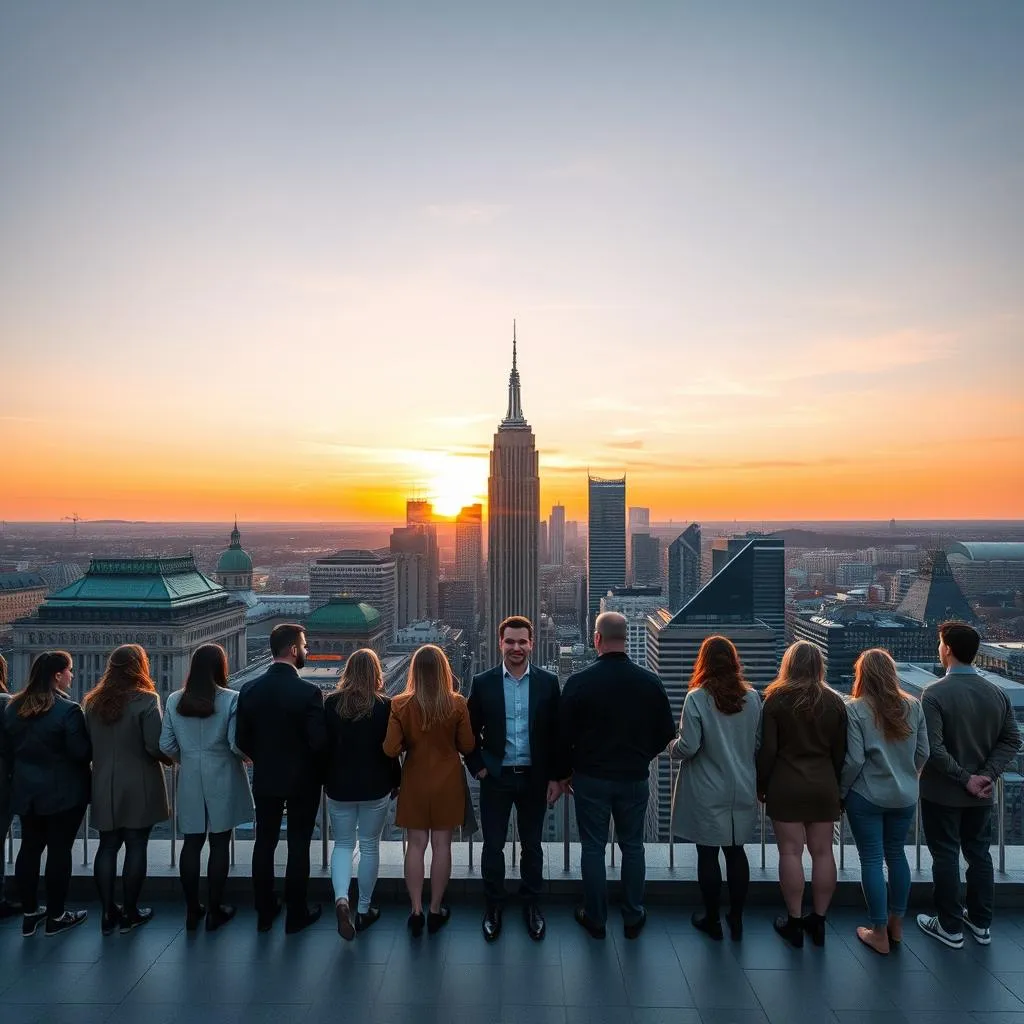 Viele Menschen in einer Stadt – Sinnbild für Mitbewerber bei der Wohnungssuche.